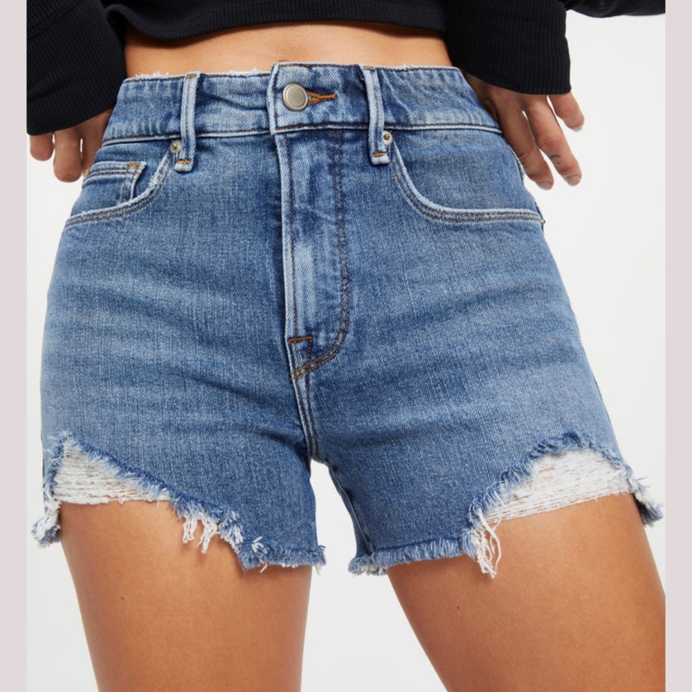 Good American Shorts in Indigo